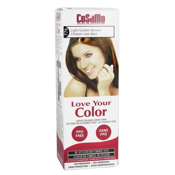 CoSaMo Love Your Color Hair Color 776 Light Golden Brown (Pack of 3)