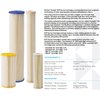 Pentair Pentek ECP5-10 Sediment Water Filter, 10-Inch, Under Sink Pleated Cellulose Polyester Replacement Cartridge, 10" x 2.5", White End-Cap, 5 Micron