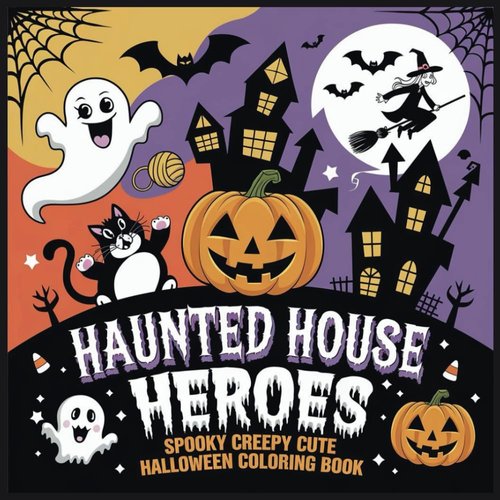 Haunted House Heroes: Spooky Creepy Cute Halloween Coloring Book