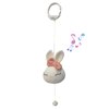 BBYP Crochet Rabbit Animal Head Toy,Baby Hanging Musical Toys, Musical Learning Toddler Toys, Attaches to Crib, Stroller and Car Seat, Soothe Baby Mood and Sleep Toys for Newborn Birthday Gifts