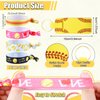 Glitinsel 110 Pcs Softball Party Favors Softball Gifts Bag Softball Hair Ties Sport Hair Scrunchies Charm Bracelets Softball Stickers Lipstick Holder Keychain for Sport Birthday Party Decoration