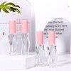 COSIDEA 9pcs Empty 2.5ml/0.08oz Pink lip gloss tubes with wand unique Wave shape lipgloss tube container small capacity for lip Tint DIY (9)