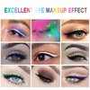 DekRion Liquid Eyeliner, Matte Colored Eyeliners, White Eyeliner, White Black Red Brown Green Purple Waterproof High-pigmented Colorful Eyeliners Eye Makeup,1PC White