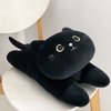 ARELUX 22in Soft Cat Big Sleeping Hugging Pillows,Black Cat Plush Pillow, Kitten Stuffed Animal Throw Pillows Accompany Plush for Friends Family Birthday