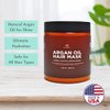 Radha Beauty Argan Oil Hair Mask 8 oz. - Intense Hydrating Repair Formula with 100% Organic Argan Oil, Coconut Oil, and Aloe Vera…