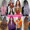 Unionbeauty 8 PCS French Curly Braiding Hair 22 Inch Pre Stretched Bouncy Braiding Hair French Curl Crochet Braids Hair Loose Wave Braiding Hair Synthetic Hair Extensions for Black Woman 1B/30/27#