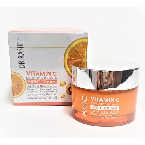 Dr Rashel Vitamin C Face Night Cream With Niacinamide and Collagen | Moisturizer | Anti-Aging | Lift & Firming Skin size 1.76 oz
