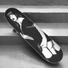 Hupery Sexy Rap Music Girl Skateboard Grip Tape Longboard Griptape Waterproof Grip Tape Sheet Sticker Deck Sandpaper Griptape 33.1x 9.1 inch
