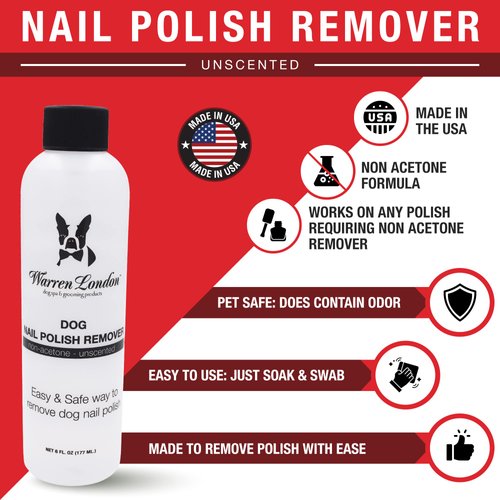 Warren London - Dog Nail Polish Remover | Non Acetone Formula | Use with Pawdicure Polish Pens & Other Pet Nail Polish | Made in USA