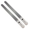 Stainless Steel Manicure Pedicure Metal Deb Diamond Nail File 7" inch, Double Sided Dust Coating Suitable for Natural or Acrylic Nails (Pack of 2) by Krisp Beauty