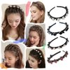 KKSS 4 Pcs Headband With Clips Accesorios Para El Cabello Clip Headbands for Girl head Bands for Women's Hair Braided Headbands for Women