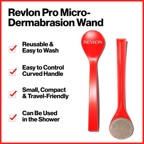 Revlon Microdermabrasion Wand, Gifts for Her, Skincare Stocking Stuffers for Women, Facial Exfoliator Tool with Real Diamond Grit, 1 Count