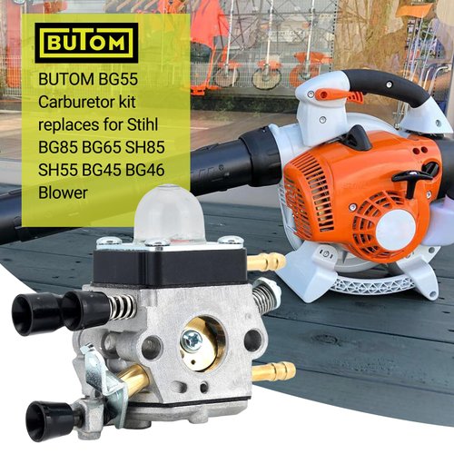 Butom C1Q-S68G BG55 Carburetor for Stihl BG45 BG46 BG55 BG65 BG85 SH55 SH85 Leaf Blower 42291200606 Zama C1Q-S68 Stihl BG55 Carburetor