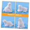 FELTECHELECTR 10 Pcs Micro Landscape Decoration Mini Animals Christmas Decorations Bling Decor Arctic Animal Figures Toy Christmas Bears Figurines Nativity Animals Figurines Miniature Polar Bear