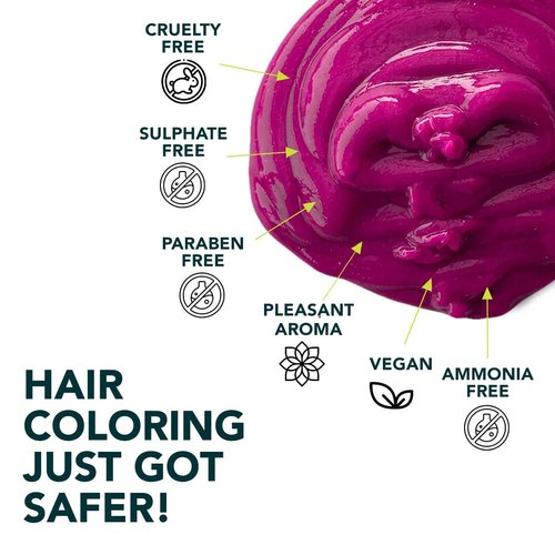 Paradyes Carola Pink Semi Permanent Conditioner Based Hair Color Enriched with Vegan, Natural and Herbal Hair dyes - lasts up to 8-10 washes (4.2 oz)