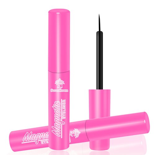 7C SEVENCROWN Magnetic Eyeliner Black Waterproof Liquid Eyeliner,Upgraded All-Day Hold, Sweatproof, Works Perfectly with Magnetic Eyelashes Kit - 5ml*4 Count Eye Liner