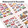 imnext2u 3D Puffy Stickers for Kids Reusable Car Sticker for Toddler, Boys, Girls Includes Truck Construction Tractor - 4 Sheets (Vehicle)
