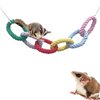 Sugar Glider Hanging Six-Ring Climbing Toys,Sugar Glider Swing Toys,Sugar Glider Climbing Rope Cage Accessories for Sugar Glider Ferret Hamster Squirrel Chinchilla Parrots Climbing Exercising