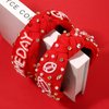 Game Day Headbands Accessories for Women Jeweled Football Knotted Headbands Red Field Spirit Day Accessories Outfits Sport Team Headwear Game Day Football Mom Accessories Tailgate Party Favors