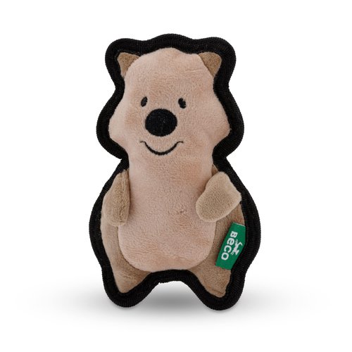 Beco Lovable Quokka Squeaker Dog Toy, Made with 65% Recycled Materials, Snuggle, Chew, Toss & Fetch
