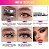 Lash Clusters D Curl Diy Lash Extensions Cluster Lashes 12-14mm Length Eyelash Clusters Wispy Reusable Soft Natural Individual Lashes Cluster Thin Band For Makeup at Home by WLFRHD(D-Mixed 10-16mm)