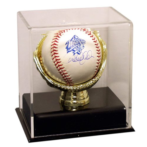 Gold Glove Acrylic Baseball Display Case Holder for Baseballs (1 to 5 Baseballs) (1-Baseball Gold Glove Display)