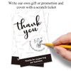 Haizct 50 Pack Thank You Blank Gift Certificate Scratch Off Cards for Small Business, Spa Beauty Makeup Hair Salon, Bridal Shower, Baby Shower, Country Wedding (Thank You CardC)-GK088