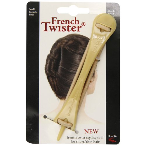 Mia French Twister Up-do Hair Styling Tool French Twist Bun Maker for Hair Stylists, Women, Brides, Dress Up, Short and/or Thin Hair - Small Size, Blonde Color
