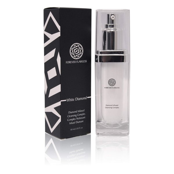 Forever Flawless Best Facial Cleanser with 100% White Diamond Infused Powder, Antioxidants, Vitamin A and E For Oily, Dry & Sensitive Skin, Anti-Aging, Anti Wrinkle. Men and Women FF13, (2.03 fl oz)