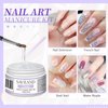 SAVILAND Builder Nail Gel Set - 2 Basic Colors Nail Extension Kit Clear Nude Nail Strengthen Gel with Nail Brush 100 Pcs Nail Forms for Nail Extension at Home Nail Salon, Nail Art DIY