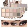 Sulily 10 Colors Eyeshadow Palette Matte Naked Eye Shadow Makeup,High Pigmented, Naturing-Looking, Ultra-Blendable,Long Lasting High Pigment Nude Eyeshadow with 3 Eyeshadow Brush(Cement color)