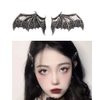 Halloween Bat Wing Hair Clips for Women Girls Devil Wings Hair Clip Silver Devil Wing Hair Barrettes Halloween Costumes Cosplay Hair Accessories for Women Bat Wing Clips