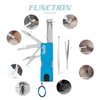 OUTU Keychain Nail Clipper Multitool, 8 in 1 EDC Utility Tool with Nail Clipper, Scissors, Tweezers, Gifts for Him Men Husband Dad Boyfriend (Blue)