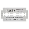 50 Facón Platinum Japanese Stainless Steel Double Edge Razor Blades for Safety Razor - Close Smooth Shaving Experience - 200+ Shaves