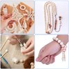 150 Pcs Unfinished Wooden Beads, 3 Sizes, with 10m Jute Twine, Natural Wood Loose Beads Bulk for Crafts Tassel Garland Jewelry Making Macrame Bracelets DIY Farmhouse Decor, 8mm/16mm/20mm, Wooden Beads
