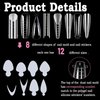 Allstarry 384pcs Nail Dual Forms, Silicone French Nail Forms for Poly Gel Nail Gel Extension Full Cover Acrylic Nail Tips 8 tpye nail form and Silicone Reusable Stickers for Manicure Extension