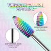 Makartt Nail Drill Bits Set, 10Pcs Tungsten Carbide, Remove Acrylic Poly Nail Gel Nail Polish B-36, 3/32 inch for Acrylic Gel Nails Cuticle Manicure Pedicure