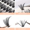 NuAngela Lash Clusters 40D D Curl DIY Lash Extensions 240PCS 8-16MM Individual Lashes Cluster Lashes Natural Eyelash Extensions Indicidual Eyelashes