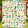 100 PCS Gecko Lizard Temporary Tattoos Themed Birthday Party Decorations Supplies Favors Decor Cute Leopard Reptile Chameleon Tattoo Stickers Gifts For Game Kids Boys Girls Classroom School Prizes