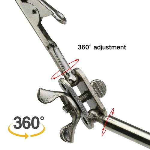 AORAEM Helping Hands Magnifier with Dual Adjustable Alligator Clips in 2.5x Magnifying Glass Soldering Station for Crafting, Hobby, Micro Objects (Not Include Battery)