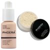 PHOERA Foundation Full Coverage,PHOERA Face Powder, Soft Focus Setting Powder, PHOERA Makeup Lightweight Wrinkles Matte Natural Finish for a Flawless Complexion (101 Porcelain+N.01 Translucent)