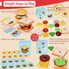 Toddler Montessori Toys for 3 4 5 Year Old Boy Girl, Pretend Play Toy Fake Food for Ages 3-5 Kids Gifts, Stacking Wooden Building Blocks Educational Puzzles Games for Preschool Classroom (Set)