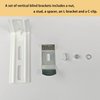 AuRiver 6 pcs Vertical Blind L Bracket Vertical Blind Bracket Clips 3 inch Length for Vertical Blinds with Headrail Width 1-1/2"(38mm) Bracket Clips Outside Mounting
