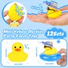 Summer Rubber Duck Mini Yellow Duck Bath Toys Duckies Car Dashboard Decorations with Mini Sun Hat Swim Ring Necklace and Sunglasses for Bathtub Shower Birthday Swimming (12 Set )