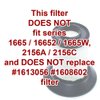 HQRP Filter Set 2-Pack compatible with Bissel Easy-Vac Compact 40N8 35F3 59G4, CleanView Pet Cylinder 36T1 Bagless Canister Vacuum Cleaner
