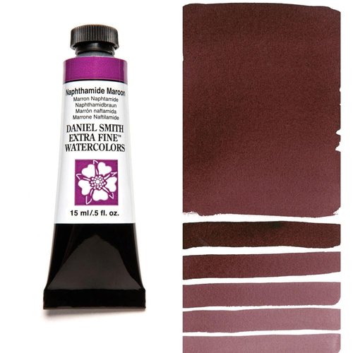 Daniel Smith Extra Fine Watercolor Paint, 15ml Tube, Naphthamide Maroon, 284600059, 0.5 Fl Oz (Pack of 1)