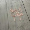 AMINJIE Mr and Mrs Cake Topper - Bride and Groom Sign Wedding/Engagement Cake Toppers Decoration, Mirror Rose Gold Acrylic