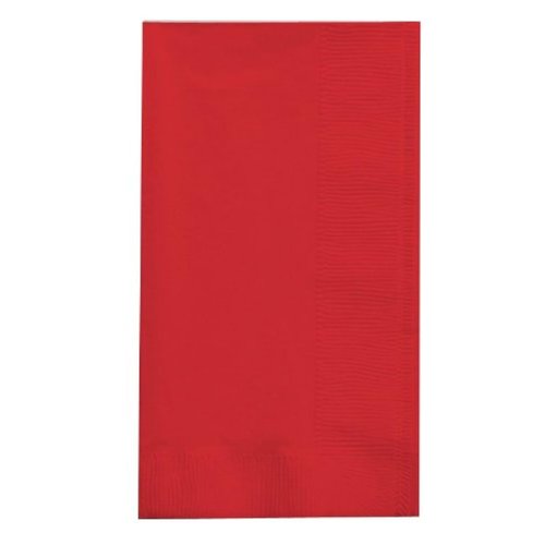 Creative Converting 50-Count Touch of Color Paper Dinner Napkins, Classic Red