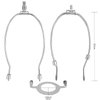 GIGIVOSHA Lamp Shade Harps Holder Adjustable Kit - 8 9 10 Inch with E26 UNO Light Base Set Lampshades parts for Table and Floor Lamps finials Bracket Light Fitting - 2 Pack (Nickel, 8 Inch)