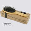 CXTYO bamboo Hair Brush, Boar and Nylon Bristle Brush for Women Mens, Paddle Brush Curly Hair Brush for Thick Hair and Anti Static Detangling Best Paddle Brush for Reducing Hair Breakage